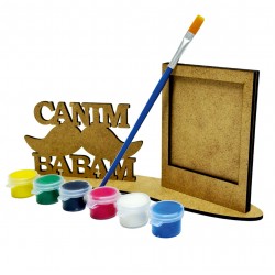 Ahşap Boyama Seti Çerçeve Canım Babam