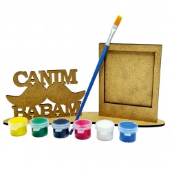 Ahşap Boyama Seti Çerçeve Canım Babam