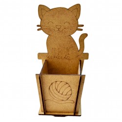 Ahşap Boyama Sade Yavru Kedi Kalemlik