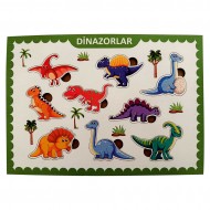 Ahşap Bul Tak Eğitim Puzzle Dinazorlar