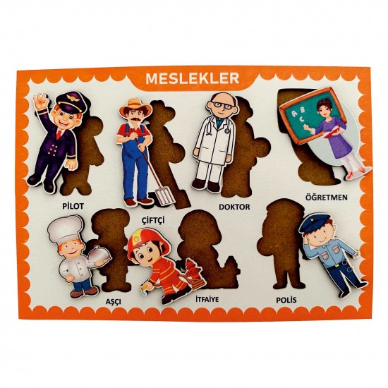 Ahşap Bul Tak Eğitim Puzzle 6 Takım Set Ahşap Bul Tak Eğitim Puzzle 6 Takım Set