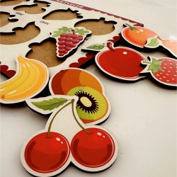 Ahşap Bul Tak Eğitim Puzzle Meyveler