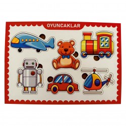Ahşap Bul Tak Eğitim Puzzle Oyuncak Figür
