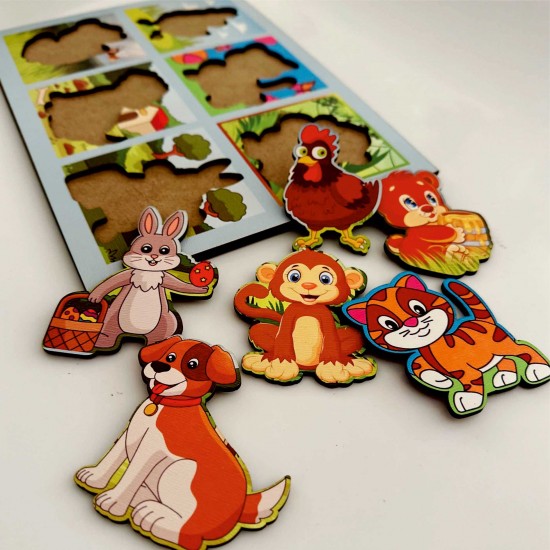 Ahşap Bul Tak Eğitim Puzzle Renkli Hayvan Figürleri Ahşap Bul Tak Eğitim Puzzle Renkli Hayvan Figürleri
