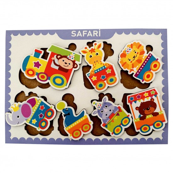 Ahşap Bul Tak Eğitim Puzzle Safari Ahşap Bul Tak Eğitim Puzzle Safari