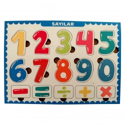 Ahşap Bul Tak Eğitim Puzzle Sayılar Hesaplama