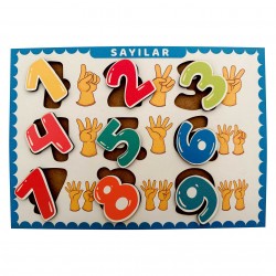 Ahşap Bul Tak Eğitim Puzzle Sayılar