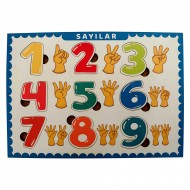 Ahşap Bul Tak Eğitim Puzzle Sayılar