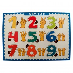 Ahşap Bul Tak Eğitim Puzzle Sayılar