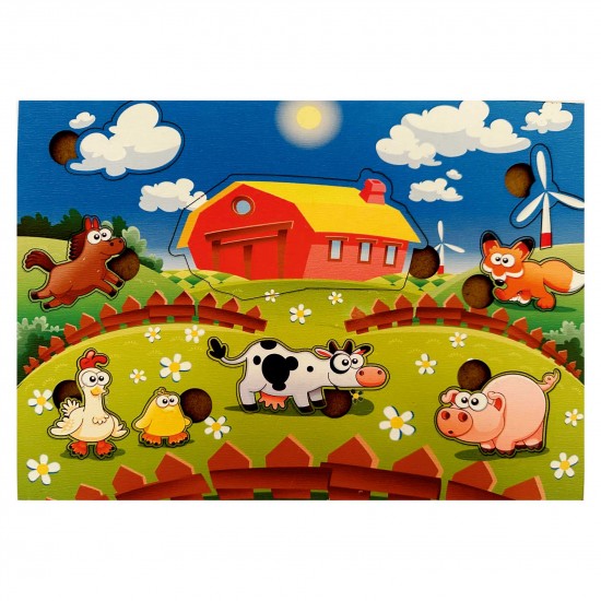 Ahşap Bul Tak Eğitim Puzzle Çiftlik Model1