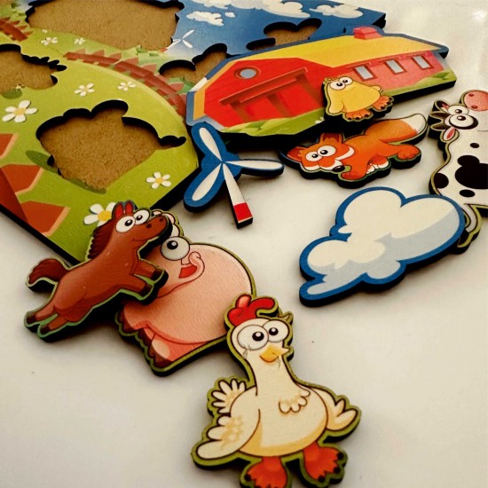 Ahşap Bul Tak Eğitim Puzzle Çiftlik Model1