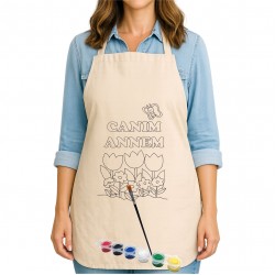 Anneler Günü Boyama Mutfak Önlüğü Seti Model10