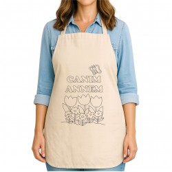 Anneler Günü Boyama Mutfak Önlüğü Boyasız Model1