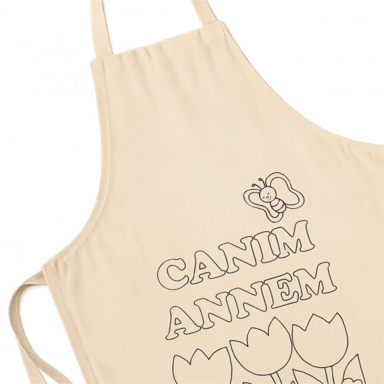 Anneler Günü Boyama Mutfak Önlüğü Seti Model10