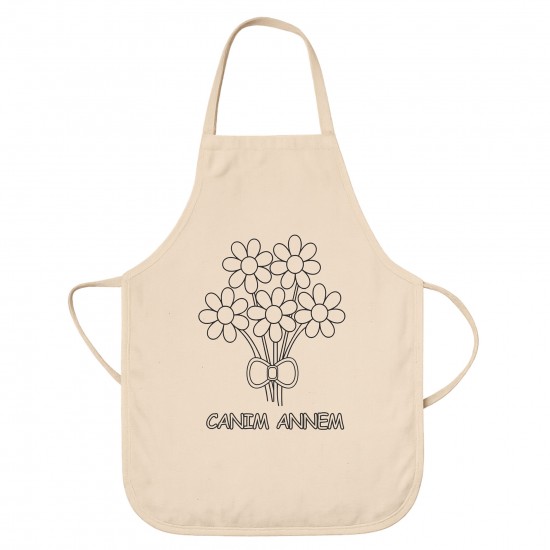 Anneler Günü Boyama Mutfak Önlüğü Boyasız Model11