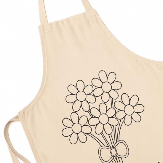 Anneler Günü Boyama Mutfak Önlüğü Boyasız Model11