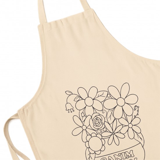 Anneler Günü Boyama Mutfak Önlüğü Seti Model12