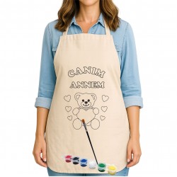 Anneler Günü Boyama Mutfak Önlüğü Seti Model13