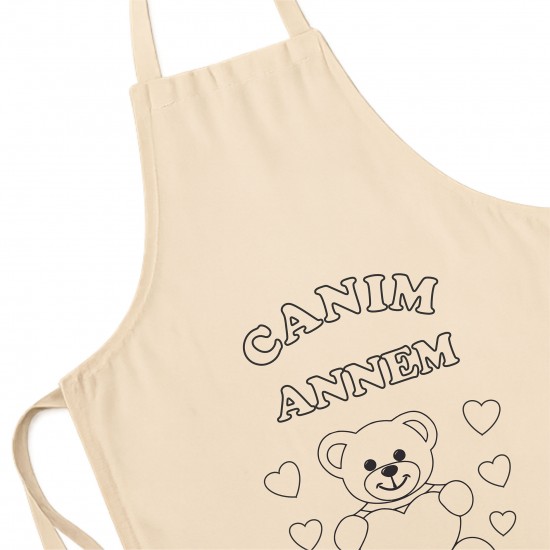 Anneler Günü Boyama Mutfak Önlüğü Seti Model13