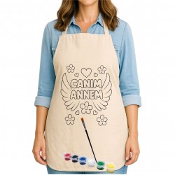 Anneler Günü Boyama Mutfak Önlüğü Seti Model2