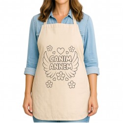 Anneler Günü Boyama Mutfak Önlüğü Boyasız Model2