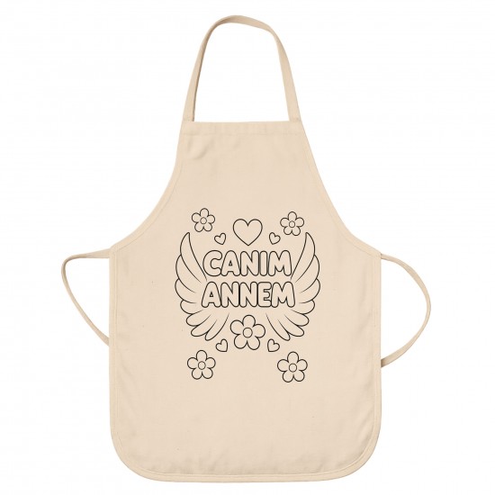 Anneler Günü Boyama Mutfak Önlüğü Boyasız Model2