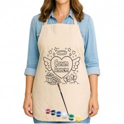 Anneler Günü Boyama Mutfak Önlüğü Seti Model3