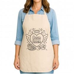 Anneler Günü Boyama Mutfak Önlüğü Boyasız Model3