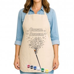 Anneler Günü Boyama Mutfak Önlüğü Seti Model4