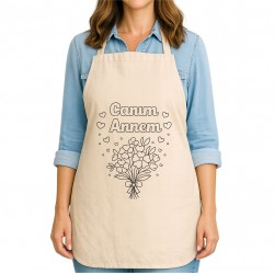 Anneler Günü Boyama Mutfak Önlüğü Boyasız Model4