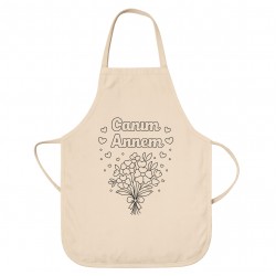 Anneler Günü Boyama Mutfak Önlüğü Seti Model4