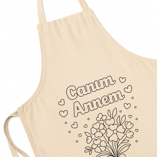 Anneler Günü Boyama Mutfak Önlüğü Seti Model4