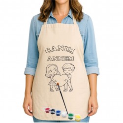 Anneler Günü Boyama Mutfak Önlüğü Seti Model5