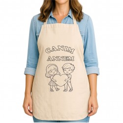 Anneler Günü Boyama Mutfak Önlüğü Boyasız Model5