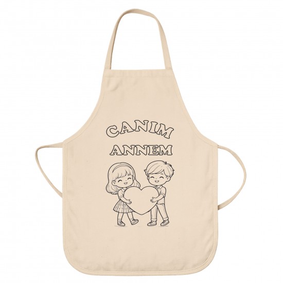 Anneler Günü Boyama Mutfak Önlüğü Boyasız Model5