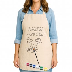 Anneler Günü Boyama Mutfak Önlüğü Seti Model6