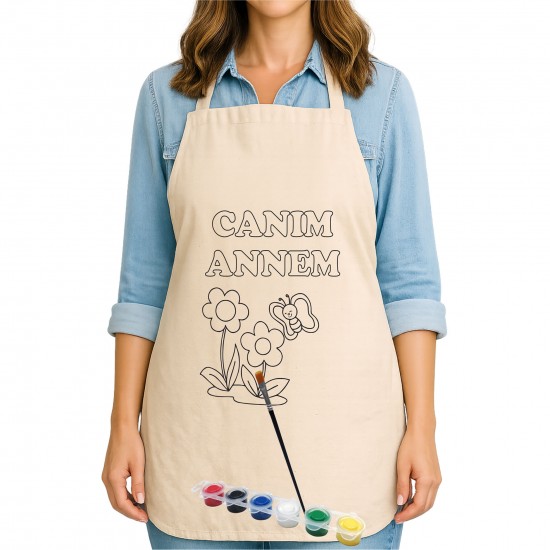 Anneler Günü Boyama Mutfak Önlüğü Seti Model6