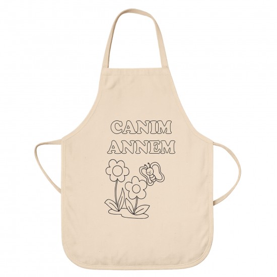 Anneler Günü Boyama Mutfak Önlüğü Boyasız Model6