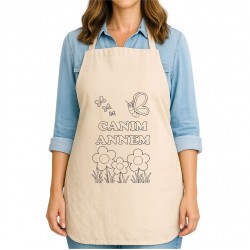 Anneler Günü Boyama Mutfak Önlüğü Boyasız Model7