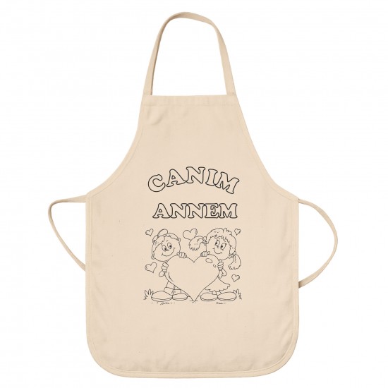 Anneler Günü Boyama Mutfak Önlüğü Seti Model9