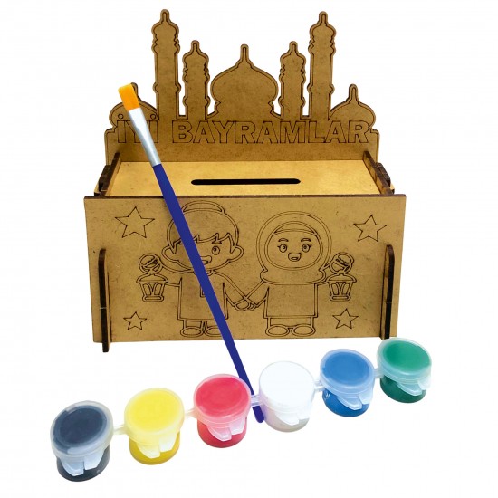 Bamrama Özel Ahşap Camii Boyama Kumbara Hediye Seti Bamrama Özel Ahşap Camii Boyama Kumbara Hediye Seti
