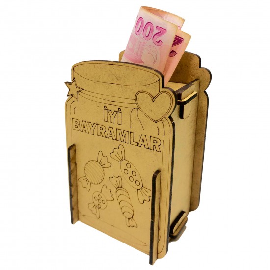 Bamrama Özel Ahşap Kavanoz Boyama Kumbara Hediyelik Bamrama Özel Ahşap Kavanoz Boyama Kumbara Hediyelik