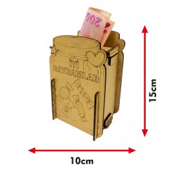 Bamrama Özel Ahşap Kavanoz Boyama Kumbara Hediyelik Bamrama Özel Ahşap Kavanoz Boyama Kumbara Hediyelik