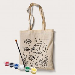 Bez Çanta Boyama Akvaryum Desen Set