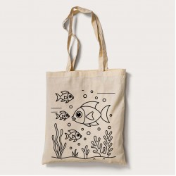 Bez Çanta Boyama Akvaryum Desen Set