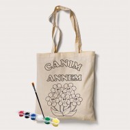 Bez Çanta Boyama Anneler Gününe Özel Model 7 Bez Çanta Boyama Anneler Gününe Özel Model 7