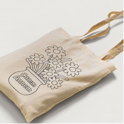 Bez Çanta Boyama Anneler Gününe Özel Boyasız Boş Model9