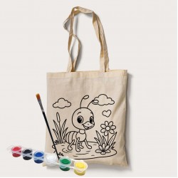 Bez Çanta Boyama Arı Desen Set