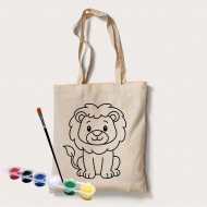 Bez Çanta Boyama Aslan Desen Set