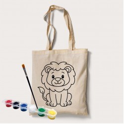 Bez Çanta Boyama Aslan Desen Set